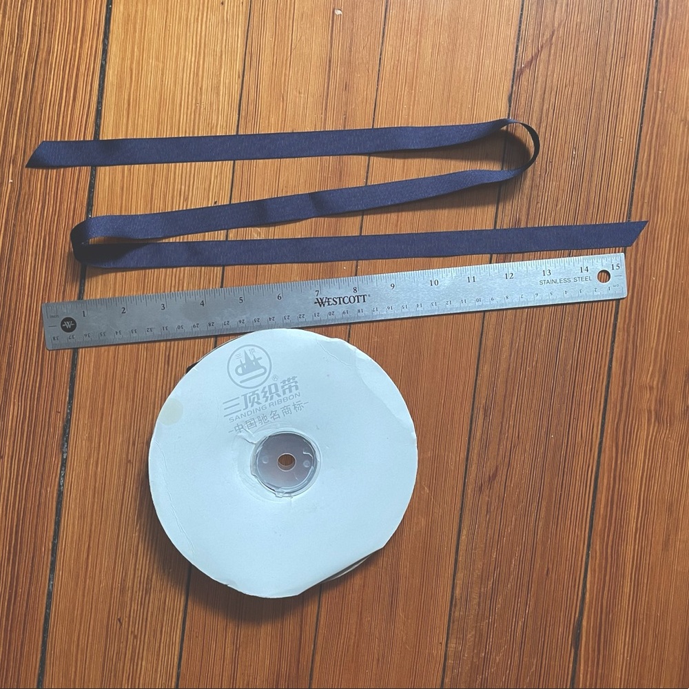 30” Navy Grosgrain ribbon made in Japan